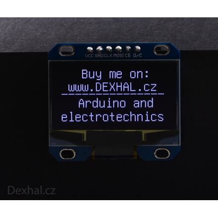 1,3" OLED LCD 128x64 displej modrý // Arduino