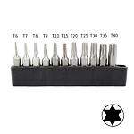 Sada 11 ks bitů, Torx (hvězdice) T6, T7, T8, T9, T10, T15, T20, T25, T30, T35, T40, délka 25mm